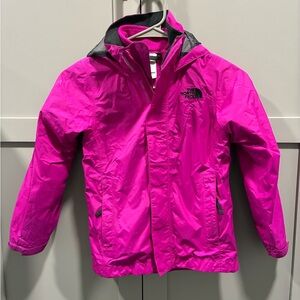 The North Face Kids Fuchsia winter coat w removable fleece liner